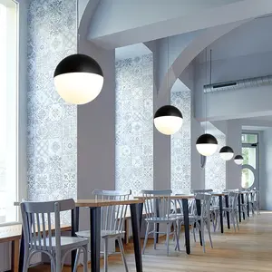 Modern küre topu akrilik abajur dekoratif asılı led smd kolye ışık oturma yemek odası için