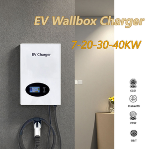 Borne de recharge murale rapide triphasée 50 kW pour véhicules électriques, stations de recharge 40 kW 64A, chargeur EV intelligent - Product Image 2