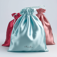 Luxe haute qualité cheveux soie cordon sacs Satin perruque cheveux sacs-cadeaux pochettes pour la fête d'anniversaire de faveur de mariage