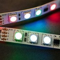 Светодиодная лента DC12V WS2812B, 60 светодиодов/м, 5050, медная, USB, IP20, внешняя, 10 мм, гибкая, с возможностью резки, 3-сегментная, для декоративной подсветки вывесок