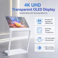 Écran tactile interactif OLED transparent de 30/55/77 pouces, haute définition, design ultra-fin, adapté aux écrans haut de gamme
