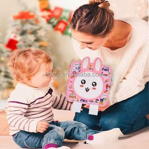 Nouveau design, livre silencieux sur le thème du lapin, 8 pages, jouet sensoriel, meilleur cadeau pour les garçons et les filles - Product Image 5