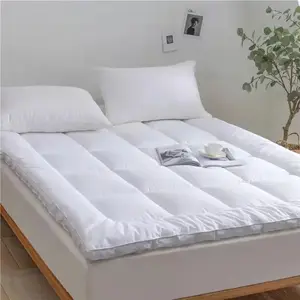 New products eco-friendly feather cooling microfiber polyester thick down mattress topper
