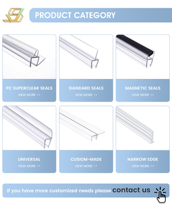 Tiras de Sellado de PVC/<span class=keywords><strong>PC</strong></span> Transparentes para Puertas Corredizas de Baño, Resistentes al Agua y al Polvo, Corte Personalizable, Venta al Por Mayor de Fábrica - Product Image 4