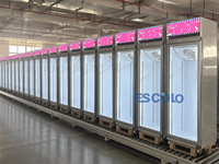 Congélateur commercial à porte simple pour la présentation de glaces et réfrigérateur vertical avec dégivrage automatique
