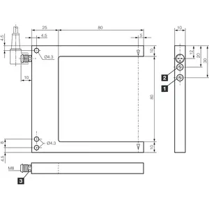 OGU081/80G3-T3 La serie OGU con fuente de luz LED es la estándar entre las barreras de luz para horquillas elevadoras. - Product Image 2