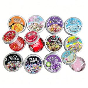 Pâte à modeler slime cristalline rebondissante avec mélange de confettis scintillants pour sacs de fête, stands de jeux de carnaval, festivals et plateaux de cadeaux - Product Image 1