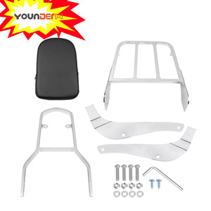 YD-020725A Respaldo Trasero Sissy <span class=keywords><strong>Bar</strong></span> con Portaequipajes para Motocicleta, Compatible con Suzuki Boulevard M50 C50 Intruder VL800, Cromado - Product Image 5