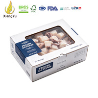 Boîte d'emballage personnalisée Xiangyu pour poulpe congelé 15 kg, carton ondulé pour fruits de mer avec fenêtre transparente pour stockage à froid et transformation alimentaire