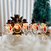 Nouvelles guirlandes lumineuses décoratives de Noël à LED, Père Noël, bonhomme de neige, IP44, étanches, blanc chaud, ambiance décorative, fête de fin d'année