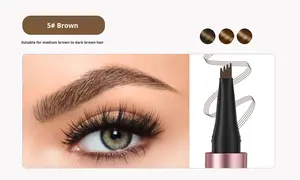 Lápiz <span class=keywords><strong>de</strong></span> Cejas Mineral 3D a Prueba <span class=keywords><strong>de</strong></span> Agua <span class=keywords><strong>de</strong></span> Marca Privada ODM/OEM con Cuatro Puntas Finas, Fórmula <span class=keywords><strong>de</strong></span> Larga Duración, 6 Colores, Logotipo Personalizado - Product Image 4