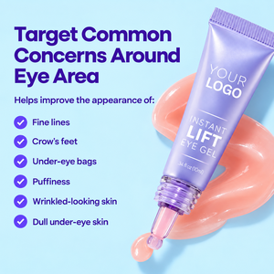 Sérum Gel Contour des Yeux Instantané Effet Lifting, Personnalisable en Usine, à Base de Microalgues Marines, Non Gras, avec Embout Applicateur, pour Réduire les Poches et Rajeunir la Peau Ternie - Product Image 6