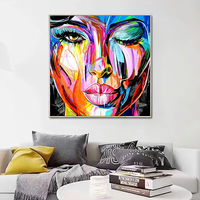 Peintures de portraits classiques modernes faites à la main en acrylique, art mural personnalisé, décor mural, toile à base de médium huileux pour femmes