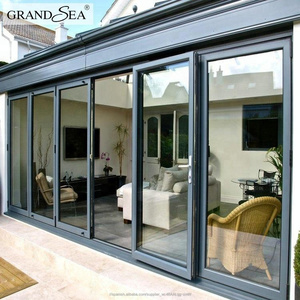 Diseño impermeable de las puertas plegables bi de aluminio <span class=keywords><strong>del</strong></span> doble acristalamiento de <span class=keywords><strong>la</strong></span> <span class=keywords><strong>terraza</strong></span> - Product Image 4