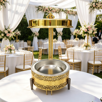 Neuer 8L Chafing Dish aus Edelstahl für Gastronomie und Catering – Goldener Hänge-Buffet-Speisenwärmer für Hochzeiten und Partys