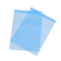 Sacs de protection électrostatique en plastique transparent LDPE rose et bleu personnalisés avec logo, sac à fermeture éclair
