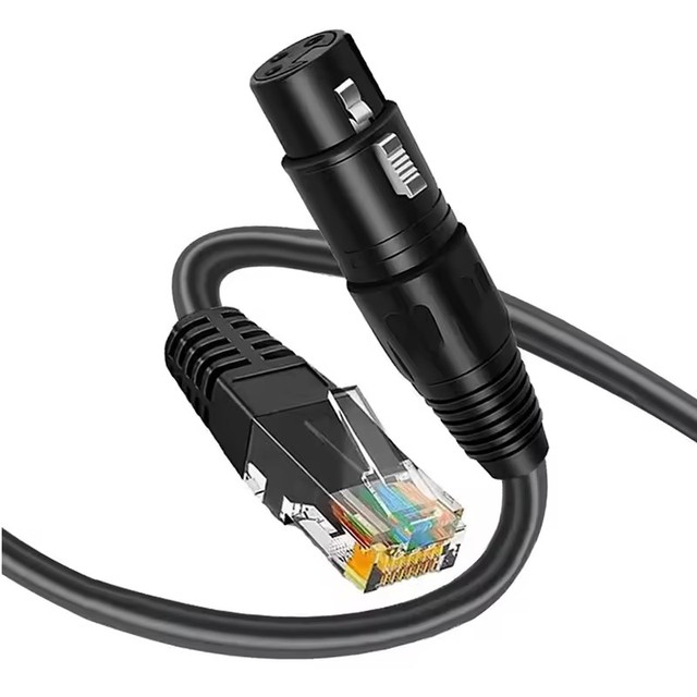 3Pin XLR to RJ45 network cable adapter digital audio and video cable 2-core female signal cable DMX512 XLR to RJ45 connector