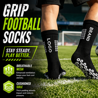 Chaussettes de football antidérapantes personnalisées avec logo, respirantes, douces et confortables, chaussettes de football unisexes pour l'entraînement en plein air