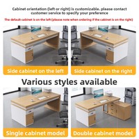 Bureau de direction moderne et simple LBZ-166X avec plateau en acier de 32 mm d'épaisseur, poste de travail individuel, bureau d'ordinateur, bureau d'écriture