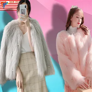 Arrivi in vendita 2024 nuovo abbigliamento da donna versione coreana di piccola fragranza ciondolo con perla finta pelliccia di volpe pelliccia corta