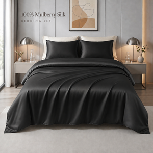 Juego de Ropa de <span class=keywords><strong>Cama</strong></span> de Lujo de 4 Piezas con Funda de Seda de Calidad 6A, Textil de Color OEKO-TEX100 - Product Image 2