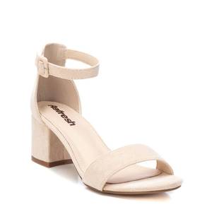Sandali con Tacco Rialzato da Donna Refresh, Beige, con Tacco a Blocco e Cinturino alla Caviglia, Scarpe Estive - Product Image 1