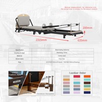 Reformer de Pilates pliable avec cadre métallique OEM pour la remise en forme à domicile, le studio et l'entraînement professionnel du corps entier