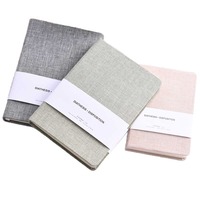 Carnet de notes personnalisé pour le bureau et l'école, carnet de comptes, carnet rétro pour étudiants et enfants, couverture en lin, carnet en tissu de lin