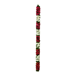 Artificial Flower Garland Red <b>White</b> Floral <b>Hanging</b> Decoration Wedding Mandap Temple Pooja Festival Home Entrance Decor - Product Image 1