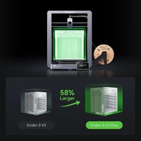 Impresora 3D Industrial Crealiy Ender 3 V3 Plus PLA, Nueva, de Alta Precisión, Gran Volumen de Impresión 300x300x330mm, Velocidad 600mm/s, Doble Extrusor