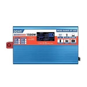 Doxin 1500W 2000W 3000W Dc 12V 24V Naar Ac 220V 110V Sinus Omvormer Met Dubbele Usb-Poorten En Display