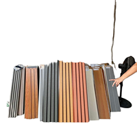 Vente directe usine – Panneau WPC géométrique 3D cannelé insonorisant pour villa moderne – Grille décorative murale artistique pour fond de scène