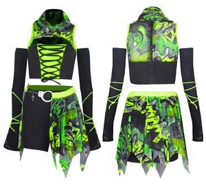 New Design Sexy Women Green Nightclub Cheerleading Uniforms Jazz Dance <strong>Costumes</strong> <strong>Gogo</strong> Sexy <strong>Costume</strong>