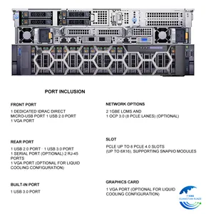 Ordenador servidor Venta caliente rack 2U servidor original nuevo PowerEdge r740xd sistema de dos servidores rack móviles
