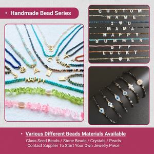 2025 bijoux de mode à la mode à la main <span class=keywords><strong>color</strong></span>é Boho tour de cou chaîne pierres précieuses cristal pierre naturelle perle collier pour femmes fille cadeau - Product Image 3