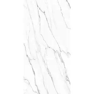 Ubin Dinding Besar Putih 1600X3200 Keramik Lempengan Porselen Dinding Atas Konter Batu Disambung