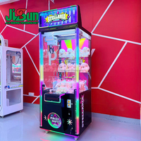 Machine de jeu à griffes pour jouets, en matériaux métalliques et plastiques, avec peluches colorées, distributeur de cadeaux à monnayeur, personnalisable