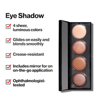 Palette de fards à paupières personnalisée avec logo, maquillage des yeux illuminant, pigmenté crémeux, finitions mates et scintillantes mélangeables