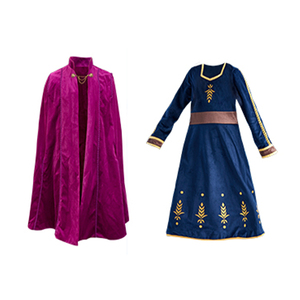 Costumi per festa di natale di compleanno per bambini fantasia ragazza Anna <span class=keywords><strong>Elsa</strong></span> principessa cotone film per TV vestito mantello che balla In-Stock - Product Image 2