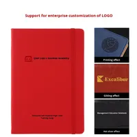 Vente en gros de boîtes cadeaux pour cahiers A5 avec sangle d'impression de logo, bloc-notes de bureau en cuir épaissi, format A3