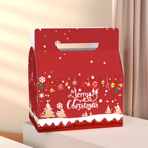 Giáng sinh vui vẻ Kẹo hộp với xử lý đồ trang trí Giáng sinh Snack Bánh Bao bì hộp giáng sinh trái cây Táo Quà Tặng hộp giấy - Product Image 5