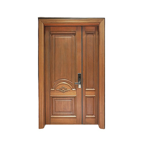 Porte en bois luxueuse personnalisée, entrée principale en bois massif avec détails artisanaux pour manoir - Product Image 5