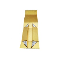 Boîte cadeau magnétique rigide en carton recyclable personnalisée avec emballage de luxe doré, couvercle pliable, gaufrage et laminage mat