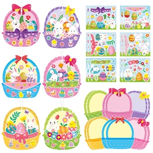 Nouveau Kit de Cartes et Autocollants DIY Panier d'Œufs de Pâques Dessin Animé 2026 QS – Décoration et Cadeau Artisanal de Pâques - Product Image 3