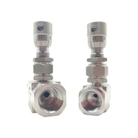 GOGO Micro vanne à pointeau de régulation 1/8 1/4 3/8 1/2 vanne à pointeau à filetage femelle en acier inoxydable 304 vanne d'échantillonnage de débit de régulation de gaz