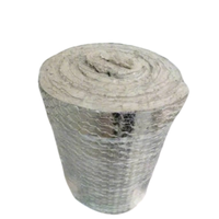 Couverture en laine de roche grillagée en feuille d'aluminium-Rouleau d'isolation de bâtiment à faible teneur en chlorure, antirouille, résistant au feu et insonorisé