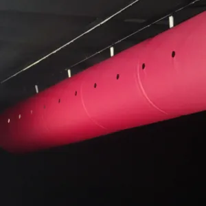 Conduit d'air textile de ventilation de couleur différente pour centre commercial avec trous