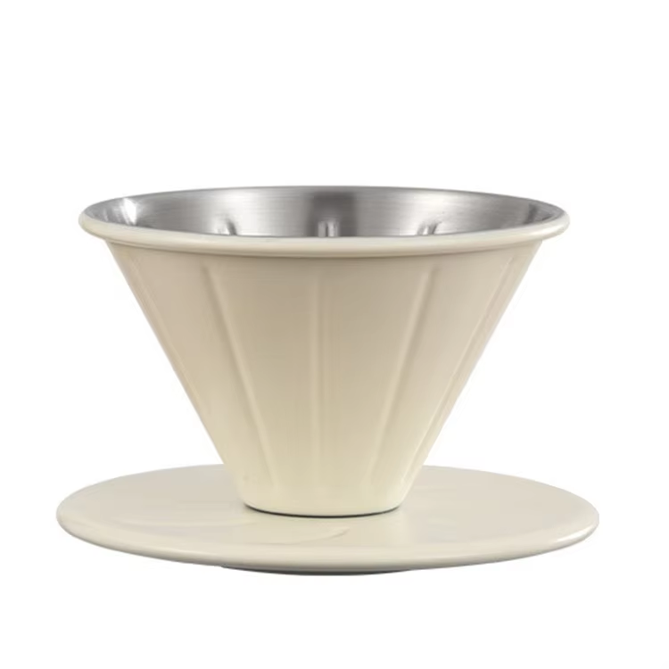 White - stainless steel v60 filter - small size (no handle)