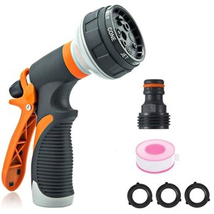 Tuinslangmondstuk, nieuwe verbeterde versie, hogedruk, 8 spuitpatronen, verstelbare slangspuitmondstuk - Product Image 3