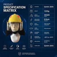 Casque de sauvetage ultra-léger 1220g en gros, isolation électrique et protection rigide latérale, équipement de lutte contre l'incendie